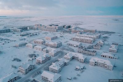 Посёлок Комсомольский в Воркуте с высоты фото