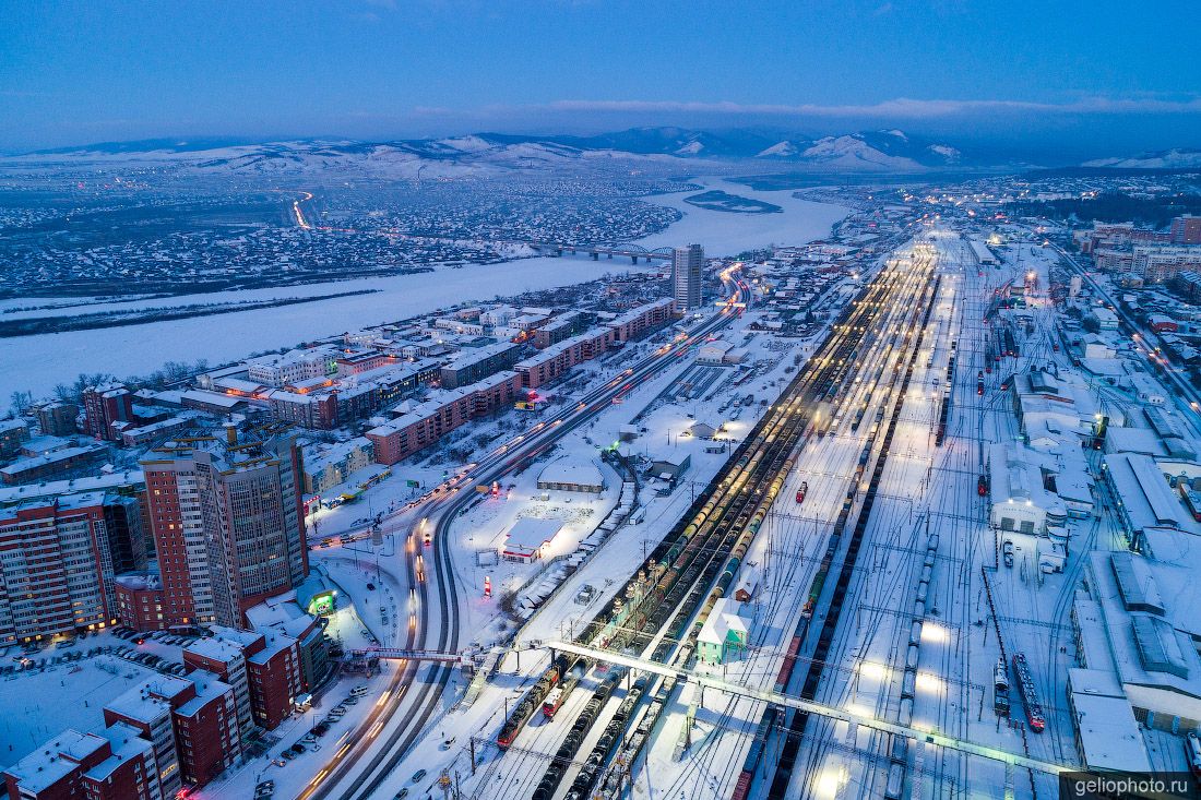 Улица Борсоева в Улан-Удэ с высоты фото