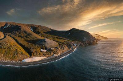 Панорама мыса Дежнёва с высоты фото