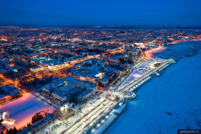 Зимний Благовещенск с высоты фото