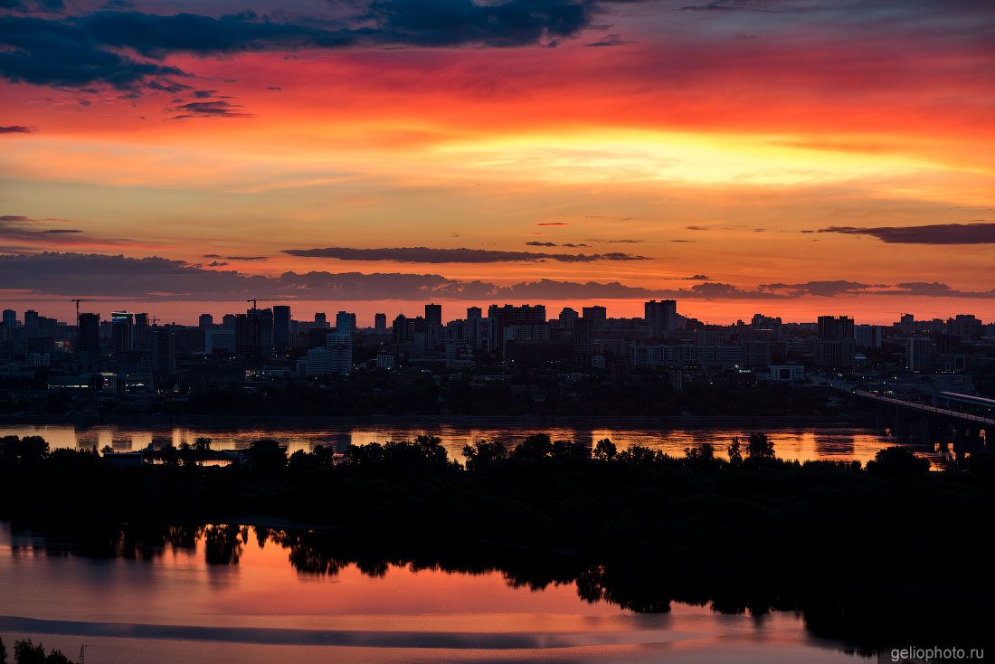 Рассвет в Новосибирске фото