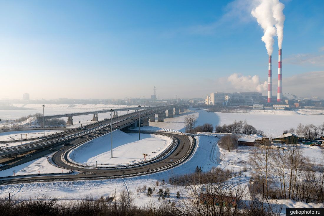 Кузнецкий мост в Кемерово зимой фото