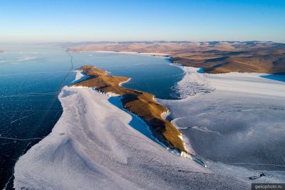 Остров Огой на Байкале с высоты фото