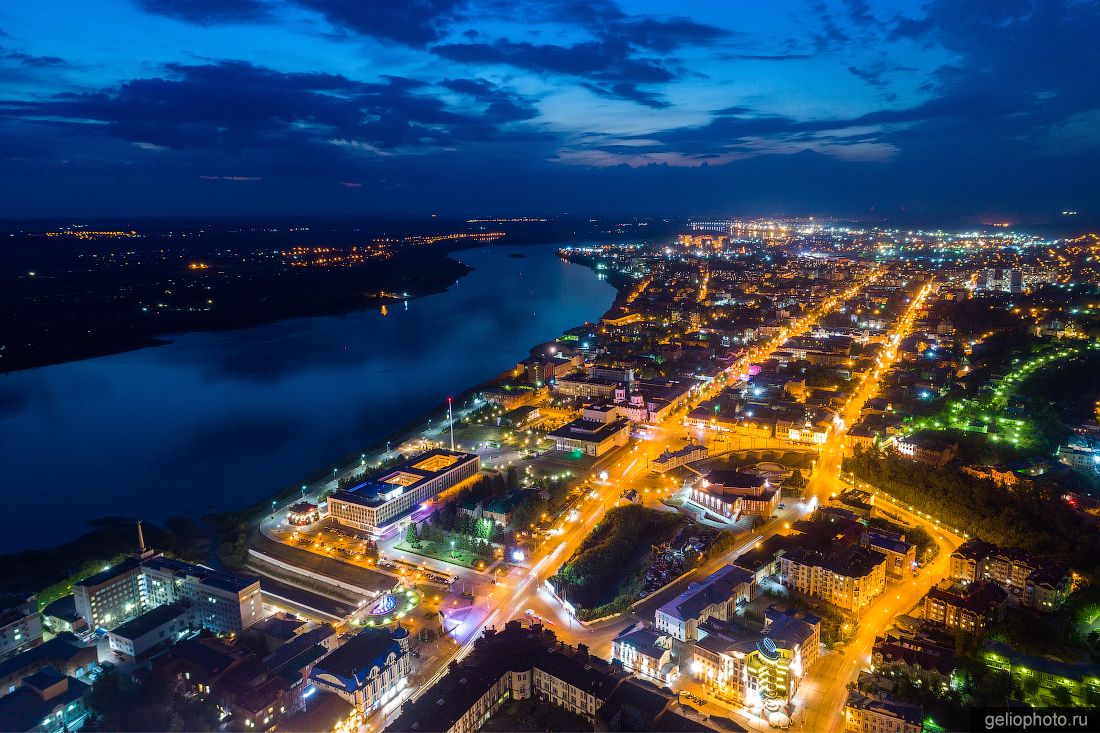 Вечерний Томск с высоты фото