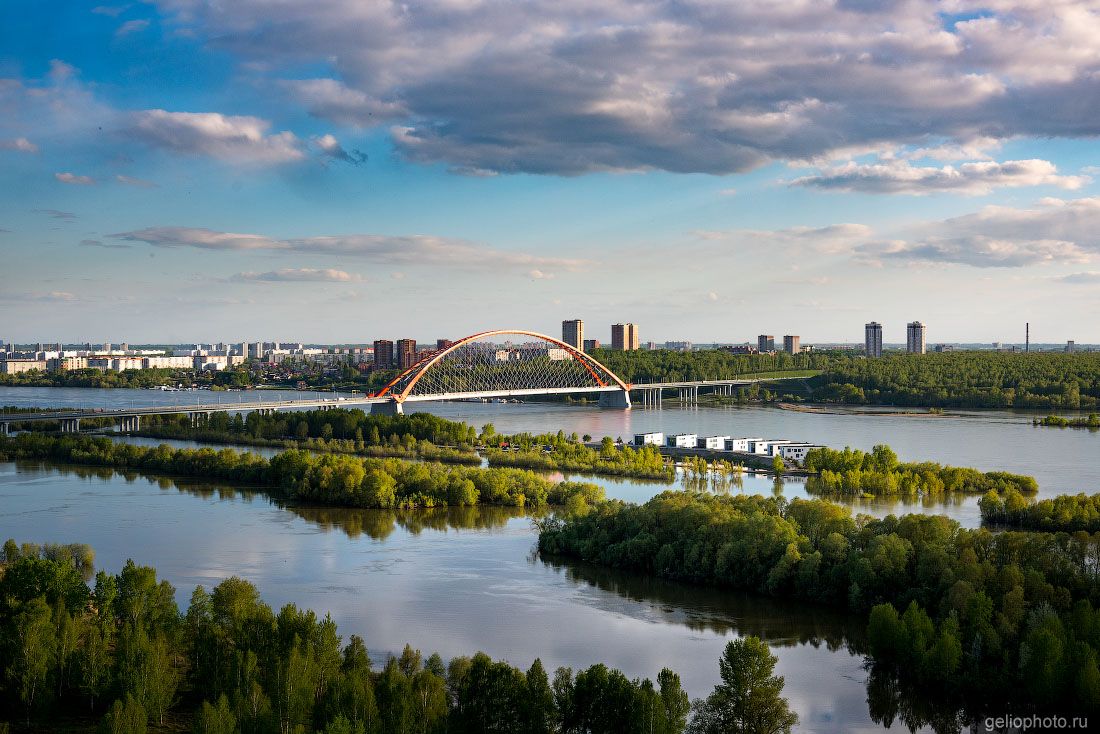 Бугринский мост через Обь в Новосибирске фото