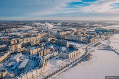 Зимний Надым с высоты фото