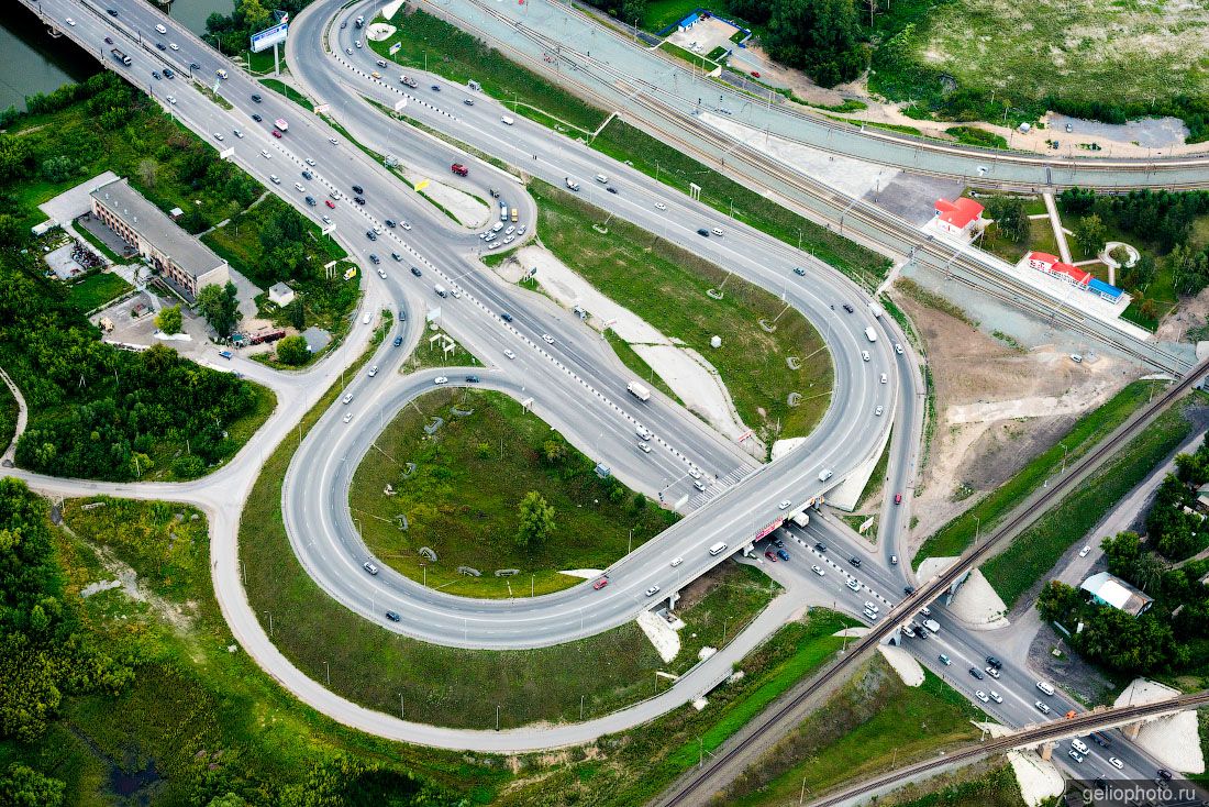 Транспортная развязка на разъезде Иня в Новосибирске фото