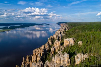 Ленские столбы с высоты фото