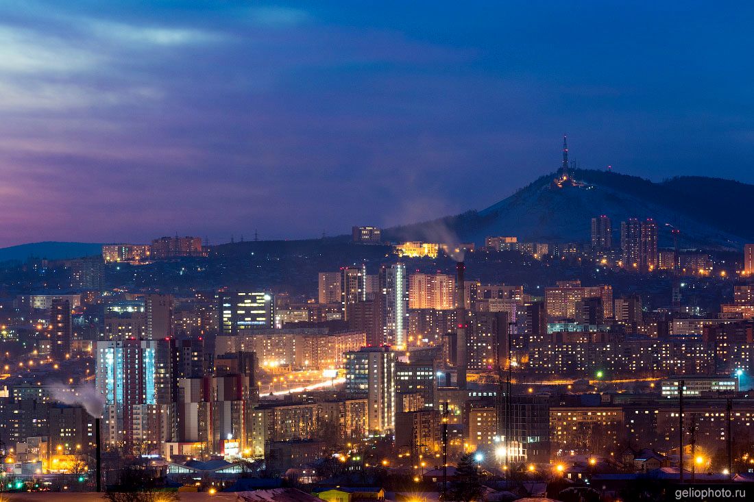 Красноярск вечером фото