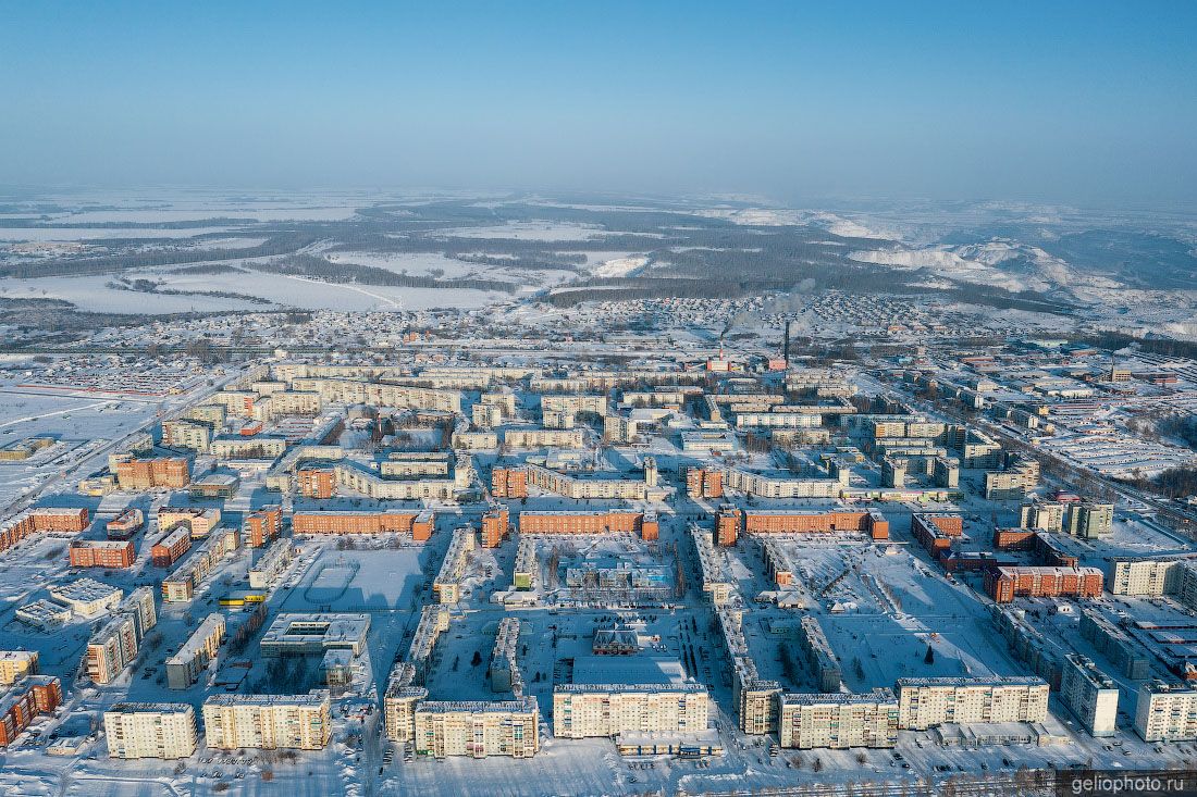 Киселёвск зимой с высоты фото