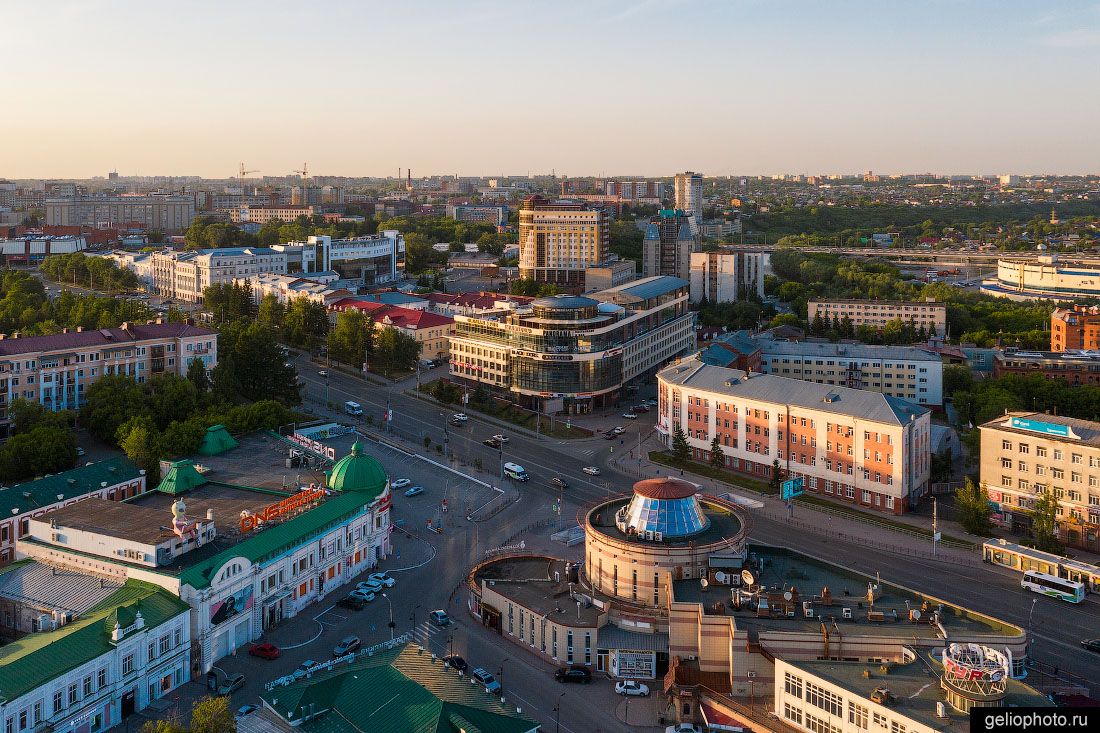 Улица Гагарина в Омске с высоты фото