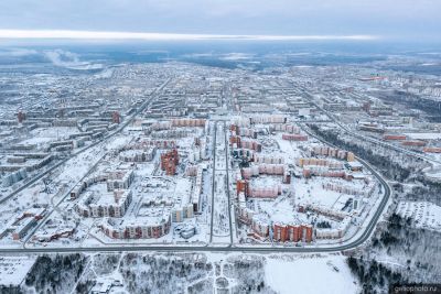 Зимний Братск с высоты фото