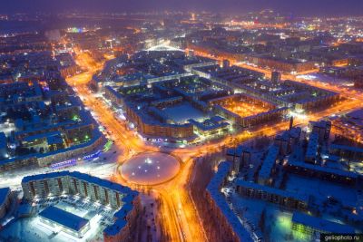 Кольцо на проспекте Ленина в Сургуте фото
