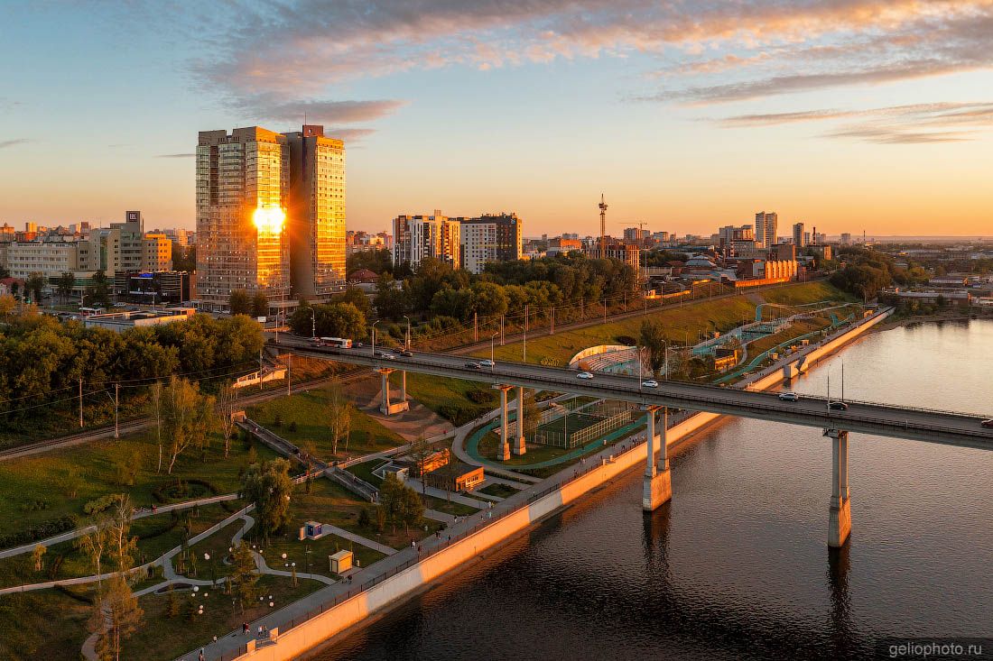 Центральная Набережная Камы в Перми фото