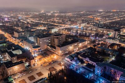 Площадь Чернышевского в Саратове вид с высоты фото