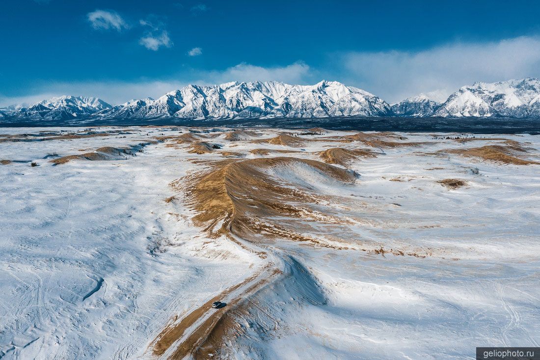 Чарские пески зимой фото