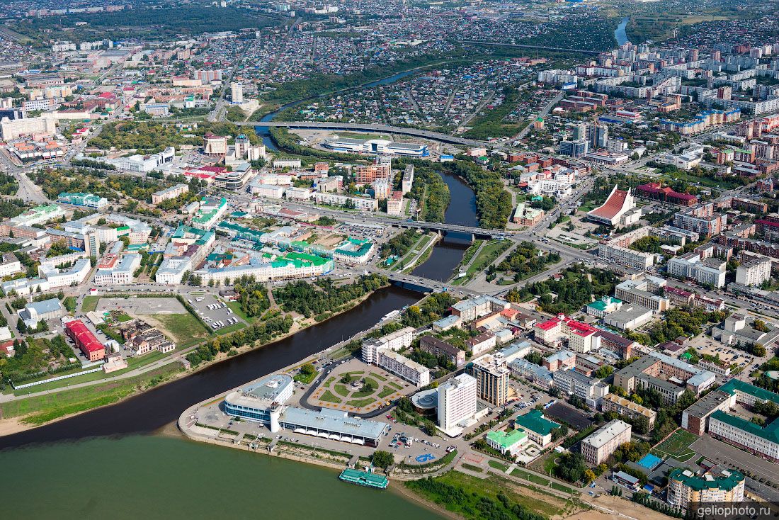 Центральная часть Омска с высоты фото