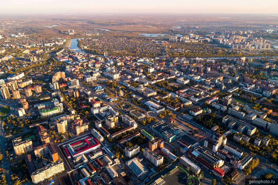 Центр Тюмени с высоты днём фото