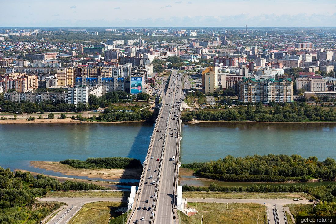 Омский мост 60-летия Победы через реку Иртыш фото