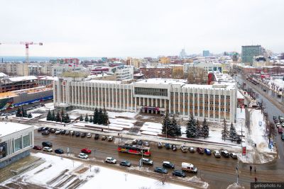 Правительство Пермского края с высоты зимой фото