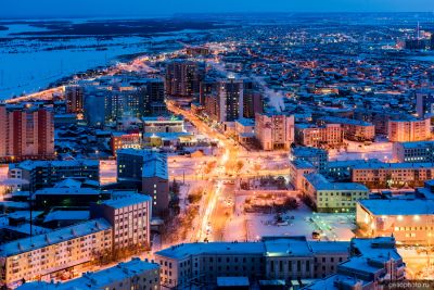 Проспект Ленина в Якутске и микрорайон Залог фото
