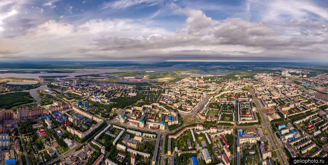 Панорама Сургута с высоты фото