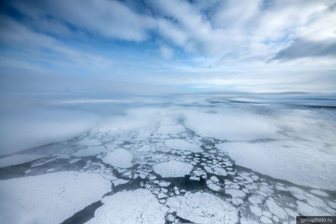 Льды в Баренцевом море с высоты фото