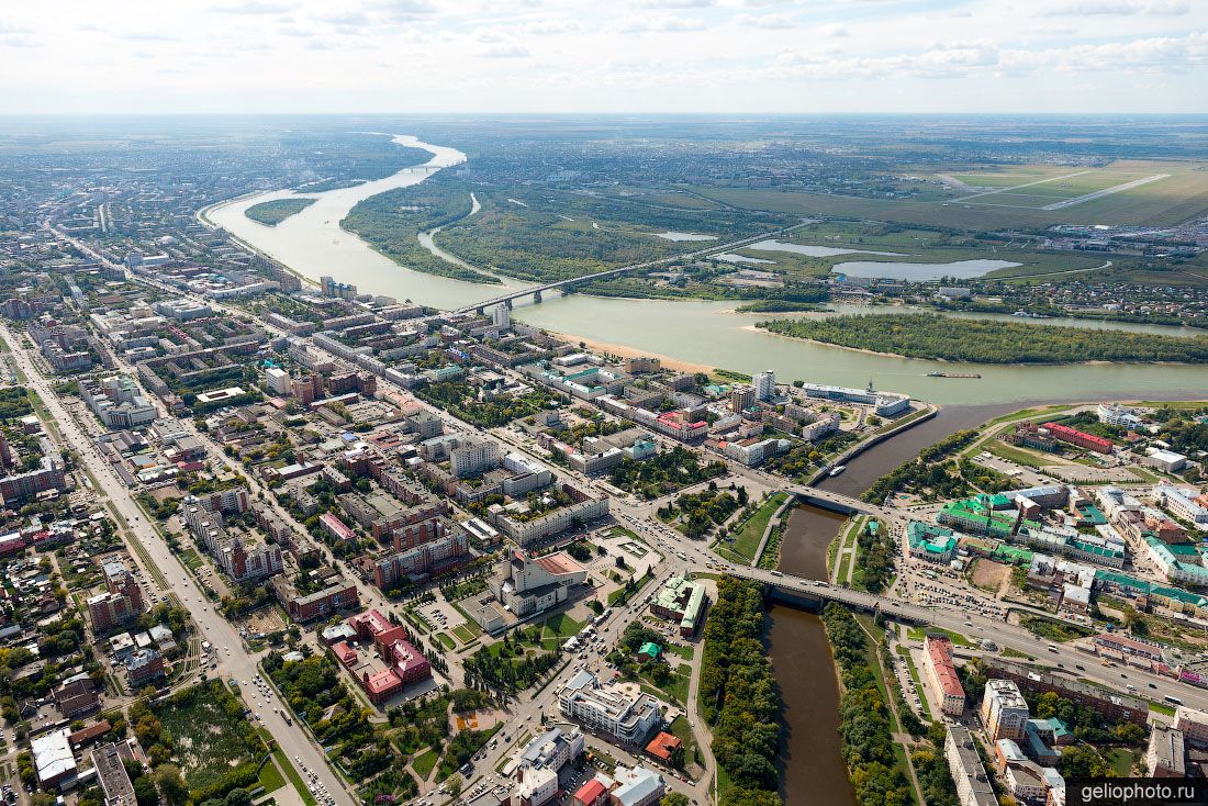 Вид на центр города Омск фото