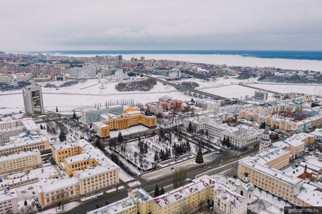 Площадь Республики в Чебоксарах с высоты фото