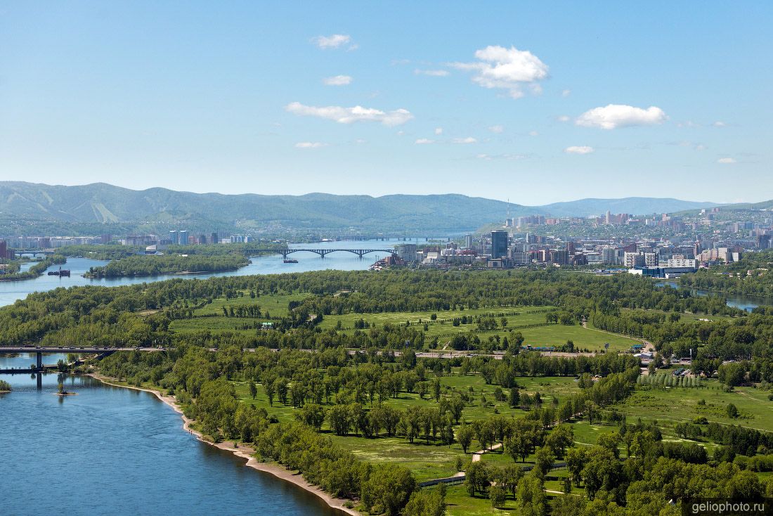 Остров Татышев в Красноярске фото