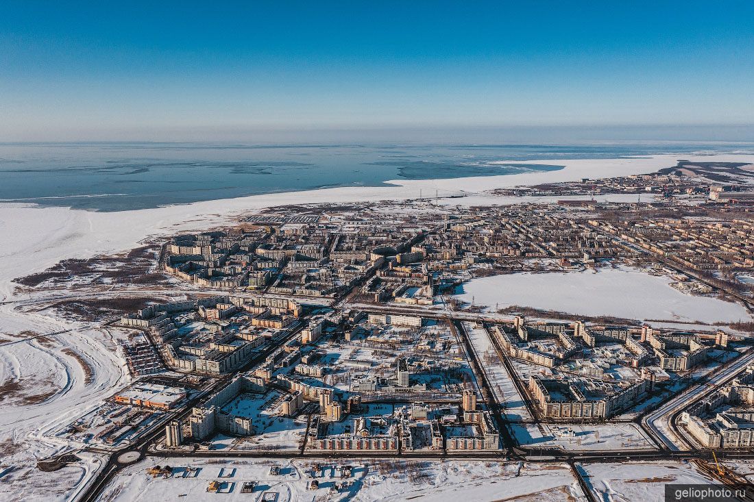 Зимний Северодвинск с высоты фото