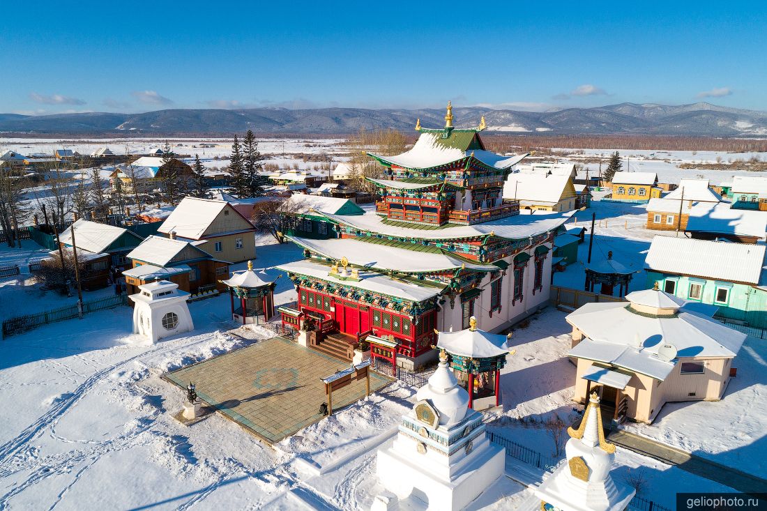 Иволгинский дацан с высоты фото