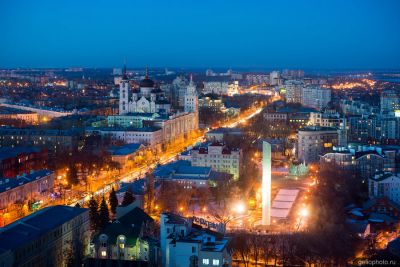 Вечерний Воронеж с высоты фото