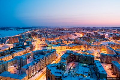 Жилые районы Якутска зимой фото
