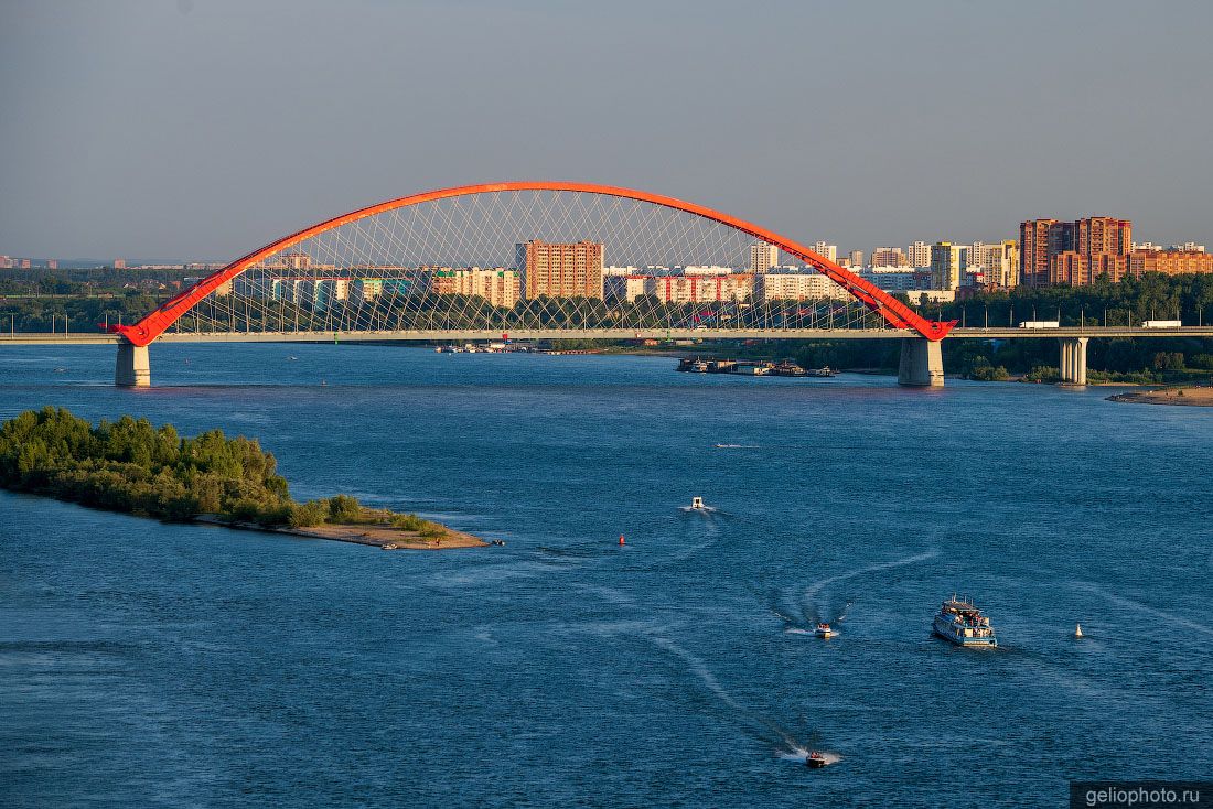 Бугринский мост через Обь в Новосибирске фото