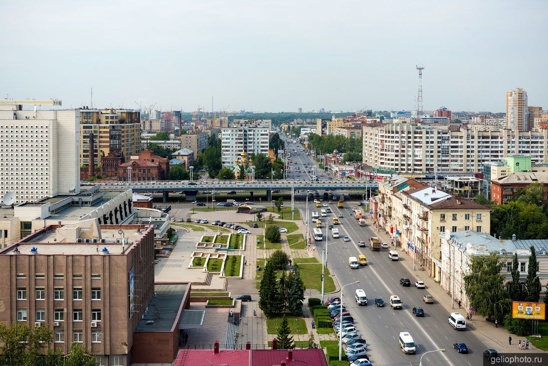 Улица Красный Путь в Омске с высоты фото