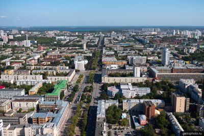 Проспект Ленина в Екатеринбурге с высоты фото