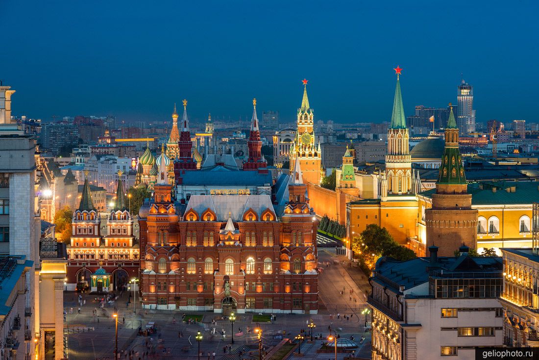 Манежная площадь в Москве с высоты фото