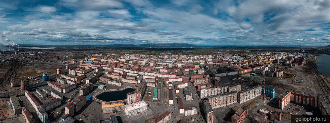 Панорама Норильска с высоты фото