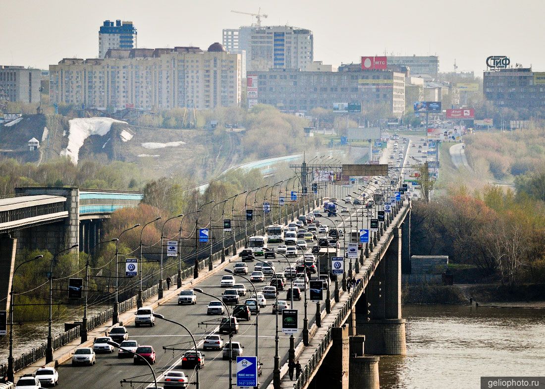 Октябрьский мост в Новосибирске фото