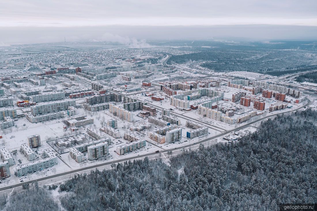 Братск зимой с высоты фото