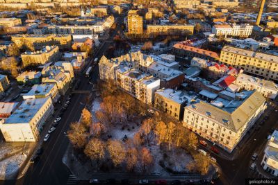 Площадь Вяйнямёйнена в Петрозаводске с высоты фото