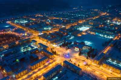 Центр Междуреченска с высоты фото