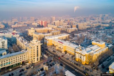 Дом офицеров в Чите с высоты фото