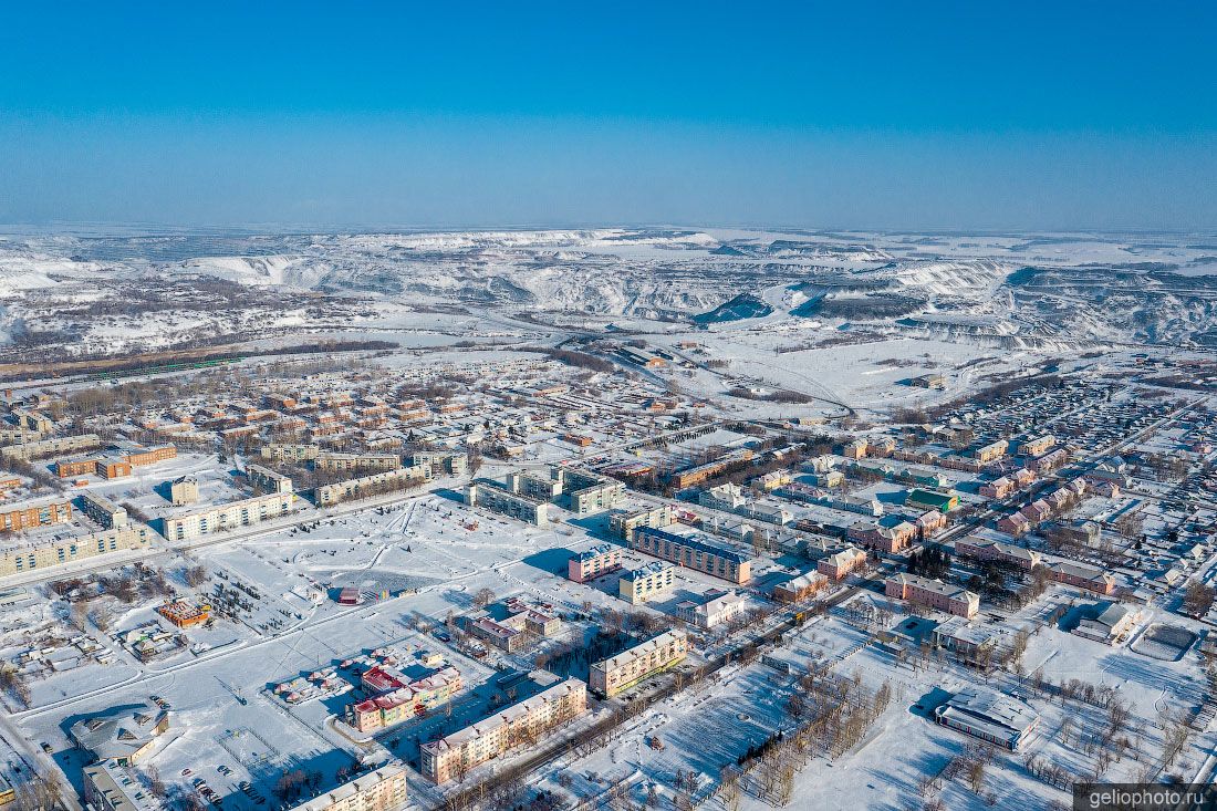 Посёлок Краснобродский с высоты фото