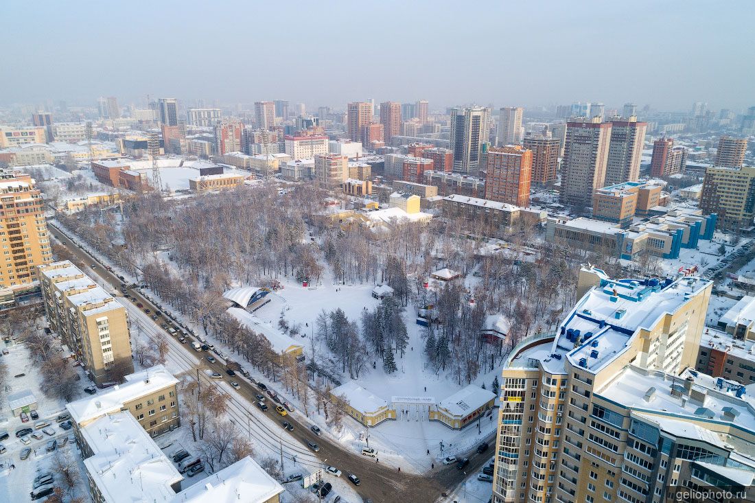Центральный парк в Новосибирске зимой фото