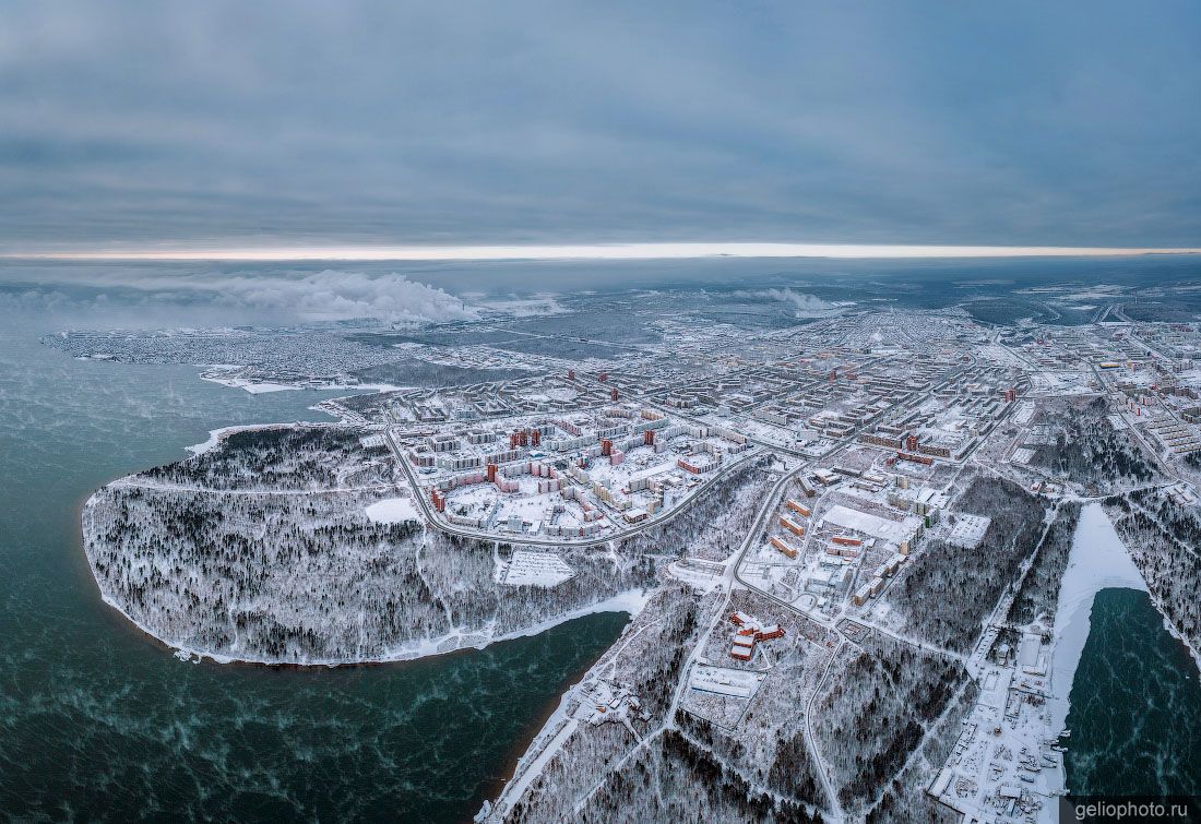 Братск с высоты зимой фото