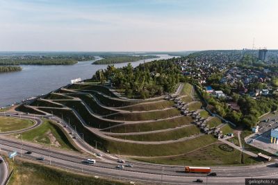 Нагорный парк в Барнауле с высоты фото