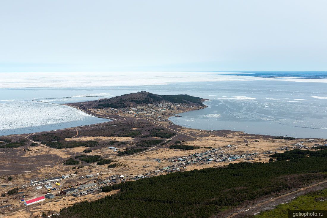 Мыс Лазарева с высоты фото