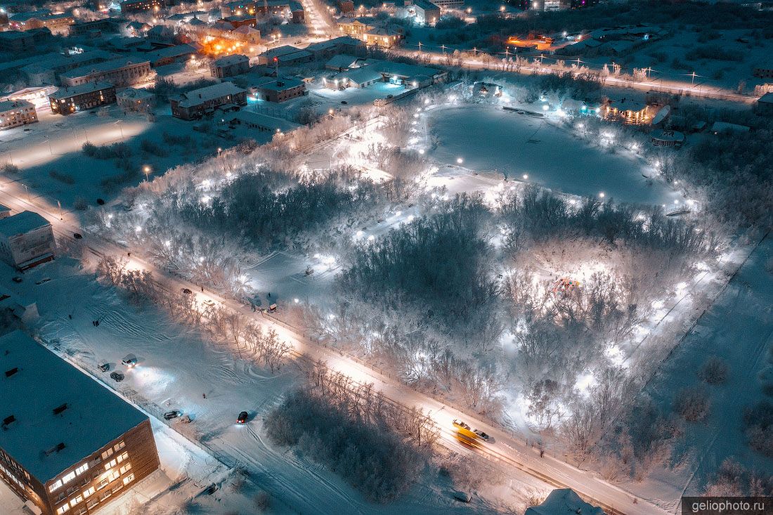 Городской парк культуры и отдыха в Воркуте фото